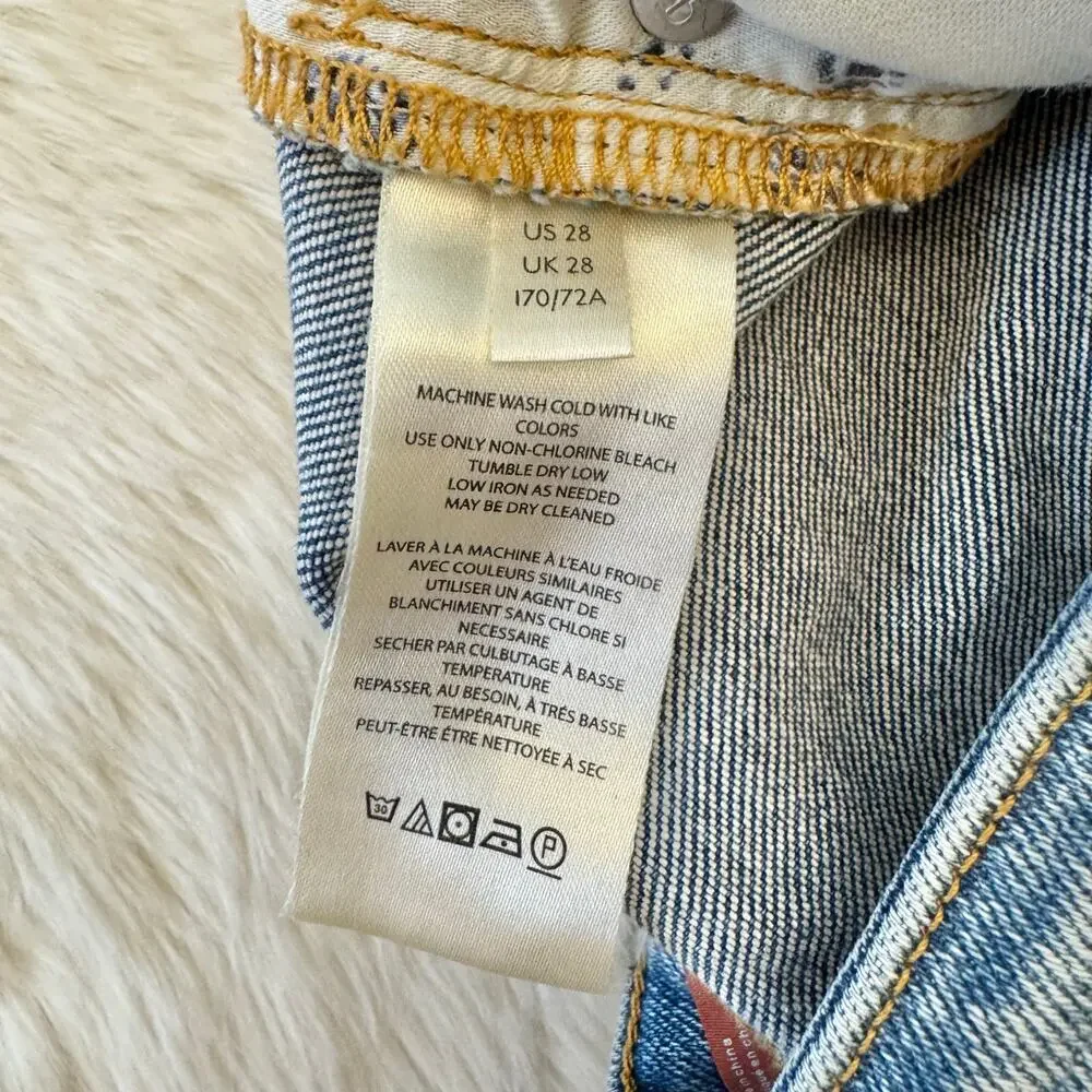 Pilcro and The Letterpress The Cigarette Distressed Denim Jeans 28 NWT